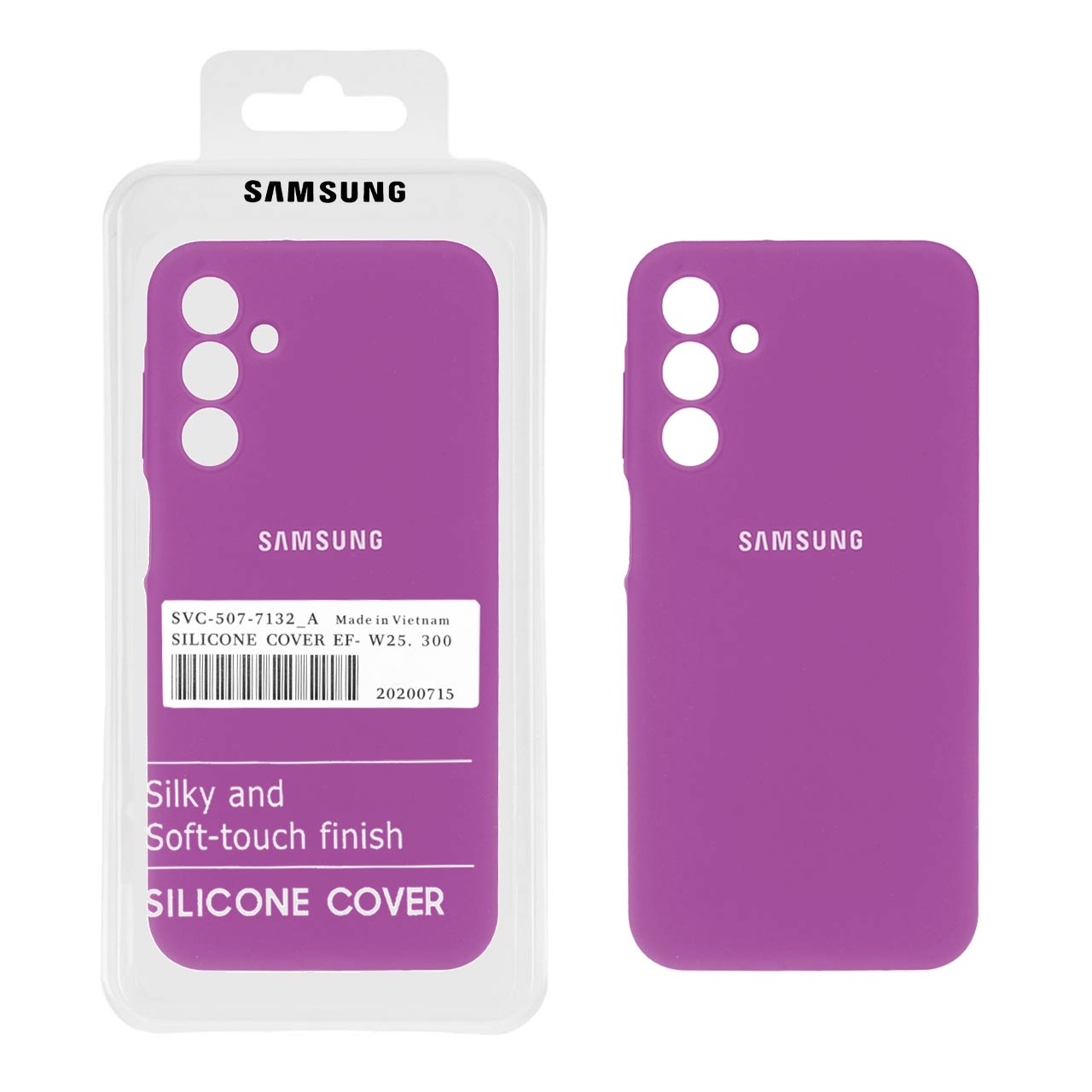 1066766 قاب سیلیکونی پاک کنی اورجینال درجه یک Samsung Galaxy A15 - ارغوانی (پک دار) - تصویر 1