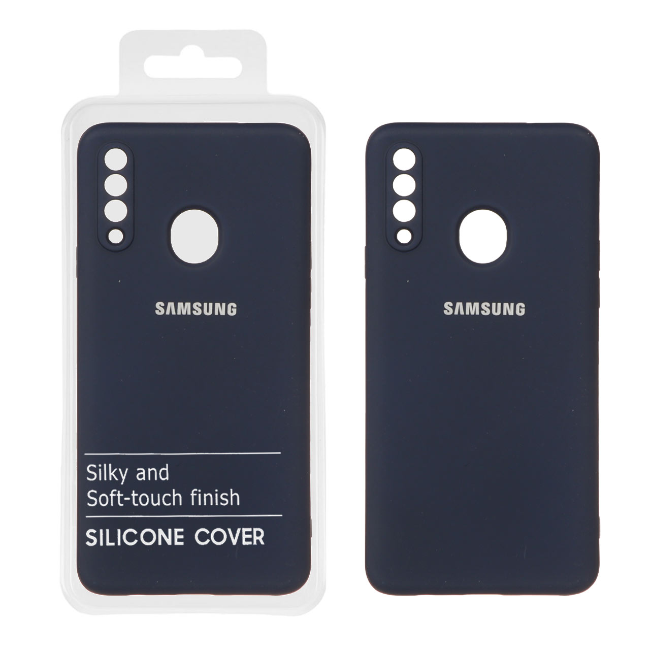 1070584 قاب نیو سیلیکون محافظ لنزدار Samsung Galaxy A20s - RFF - سرمه ای (پک دار) - تصویر 1