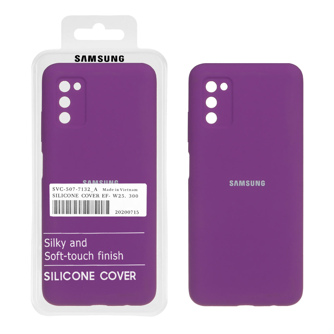 1098384 قاب سیلیکونی پاک کنی اورجینال درجه یک Samsung Galaxy A03s / A02s - ارغوانی (پک دار) - تصویر 1