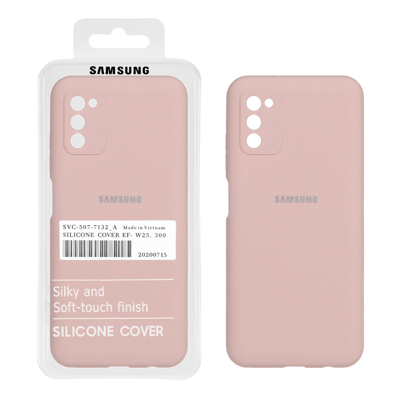 1098390 قاب سیلیکونی پاک کنی اورجینال درجه یک Samsung Galaxy A03s / A02s - هلویی کد 1 (پک دار) - تصویر 1