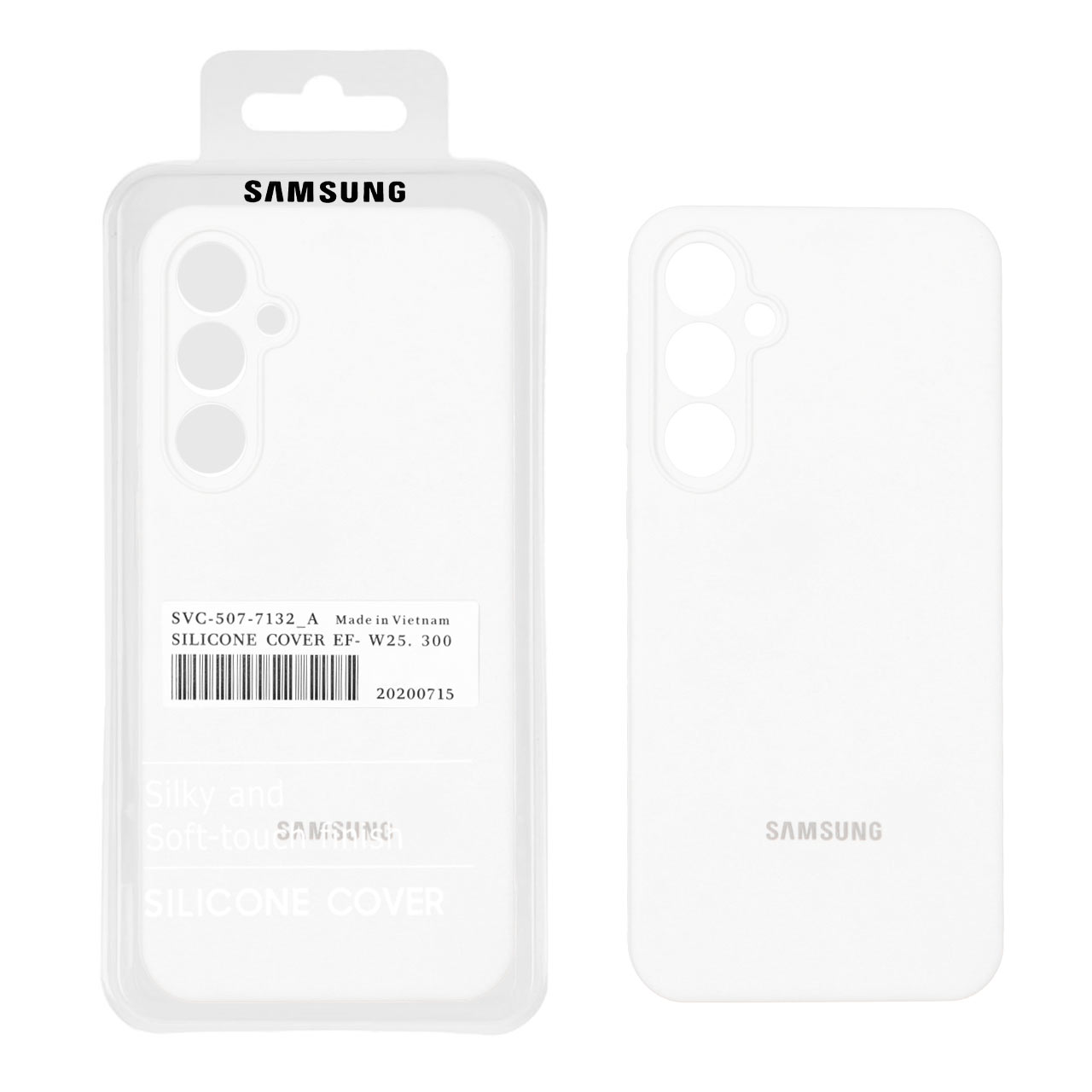 1119358 قاب سیلیکونی پاک کنی اورجینال درجه یک Samsung Galaxy A55 - سفید (پک دار) - تصویر 1