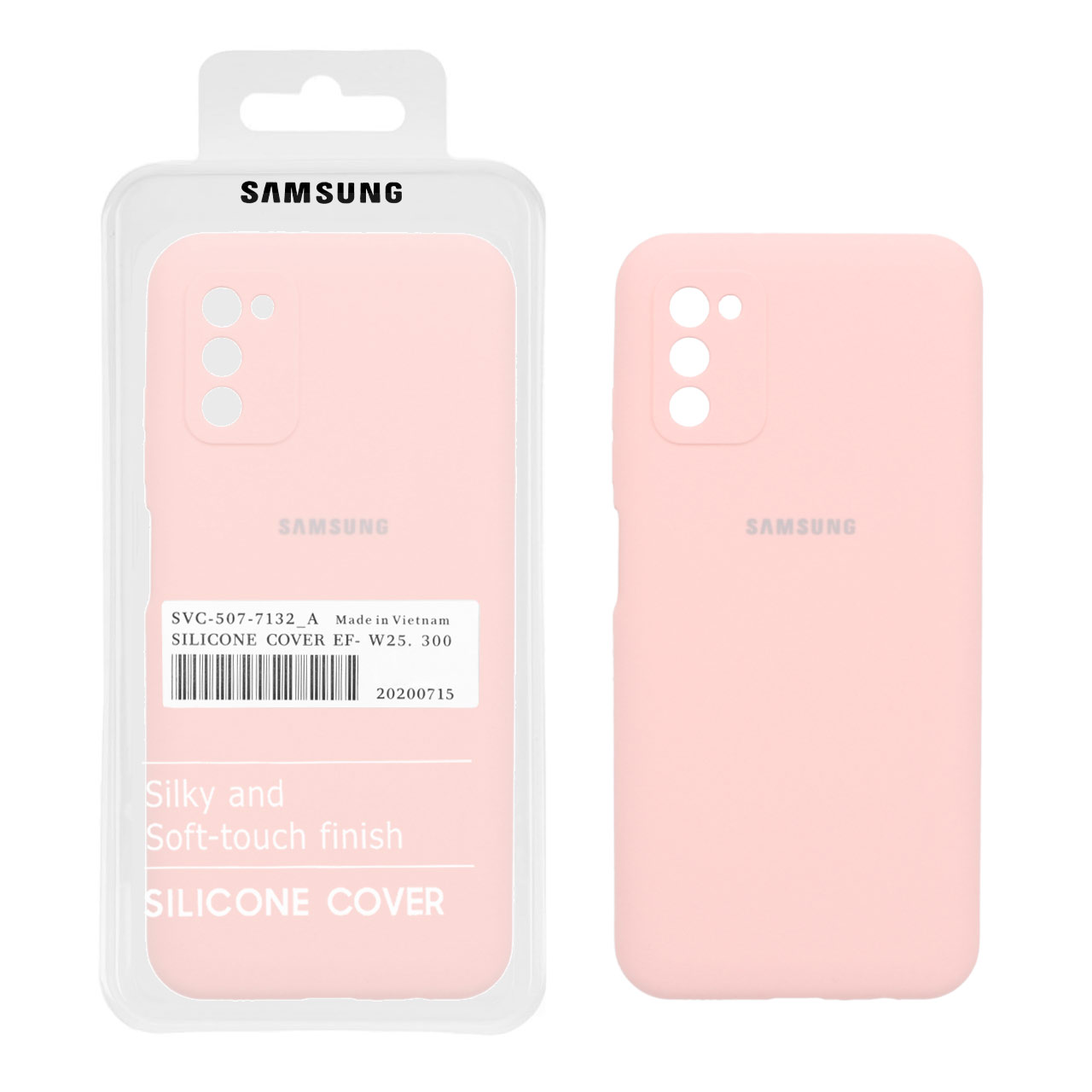 1152412 قاب سیلیکونی پاک کنی اورجینال درجه یک Samsung Galaxy A03s / A02s - گلبهی (پک دار) - تصویر 1