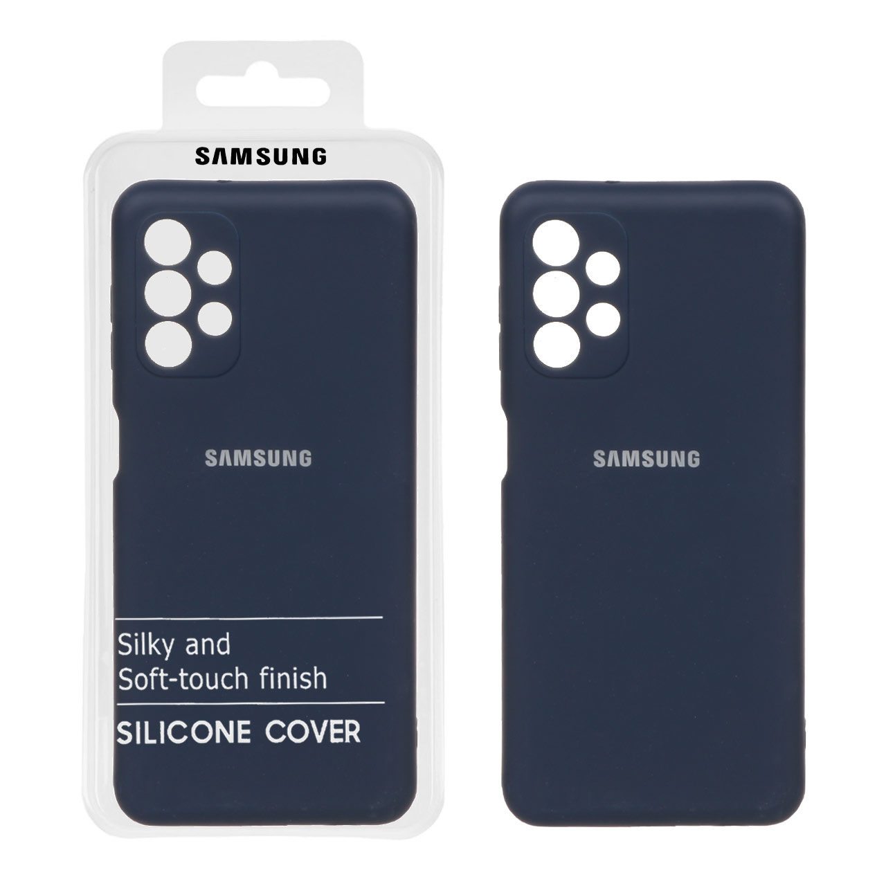 1170708 قاب نیو سیلیکون محافظ لنزدار Samsung Galaxy A13 4G - RFF - سرمه ای (پک دار) - تصویر 1