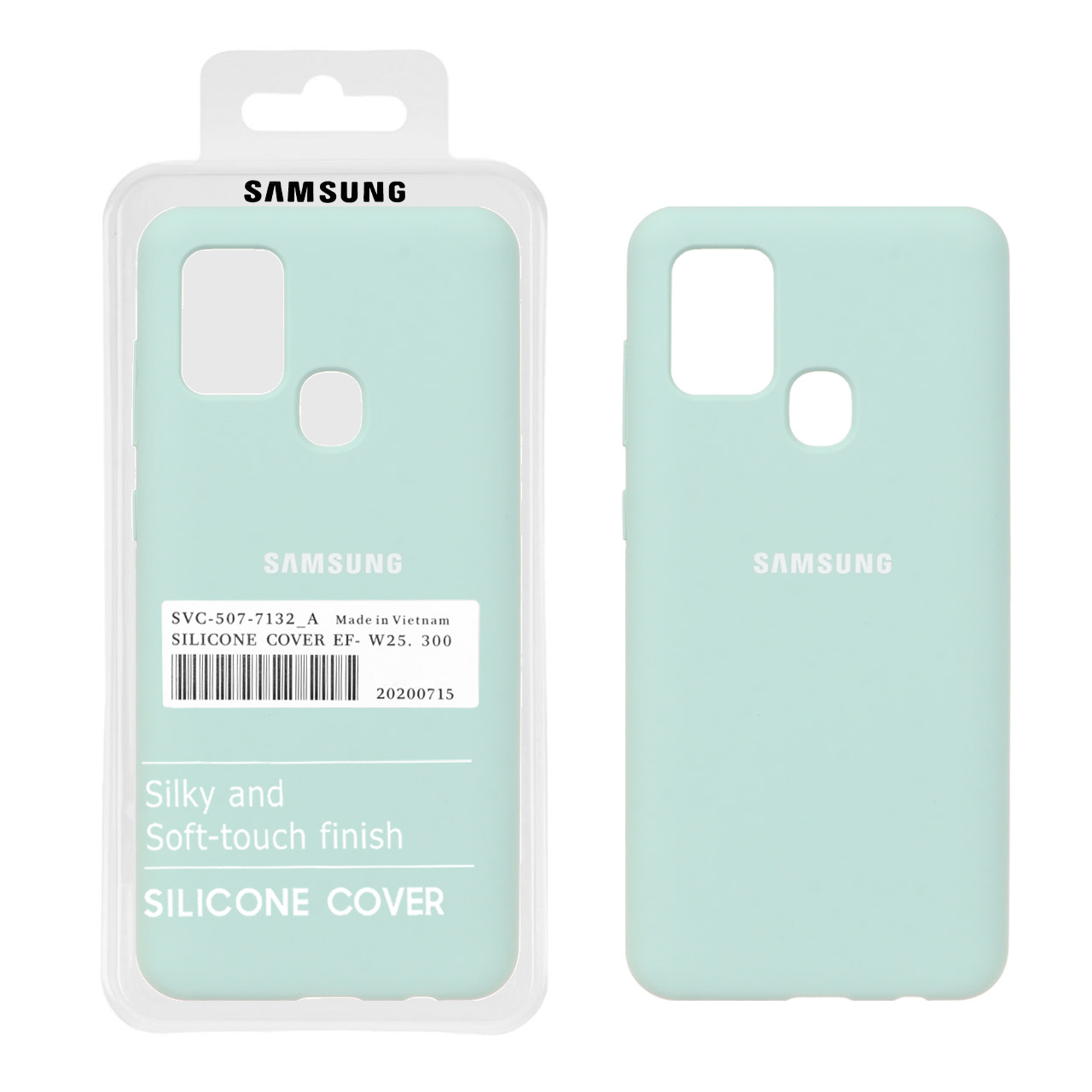 1189760 قاب سیلیکونی پاک کنی اورجینال درجه یک Samsung Galaxy A21s - سبز روشن (پک دار) - تصویر 1