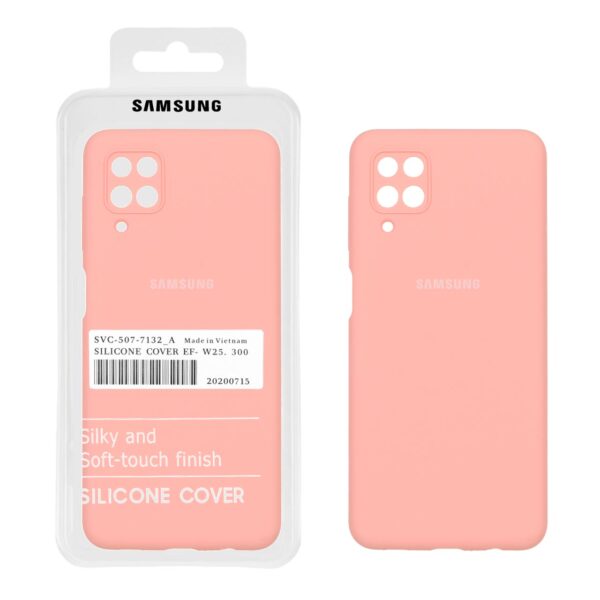 قاب سیلیکونی پاک کنی اورجینال درجه یک Samsung Galaxy A12 / M12 / F12 - گلبهی (پک دار)