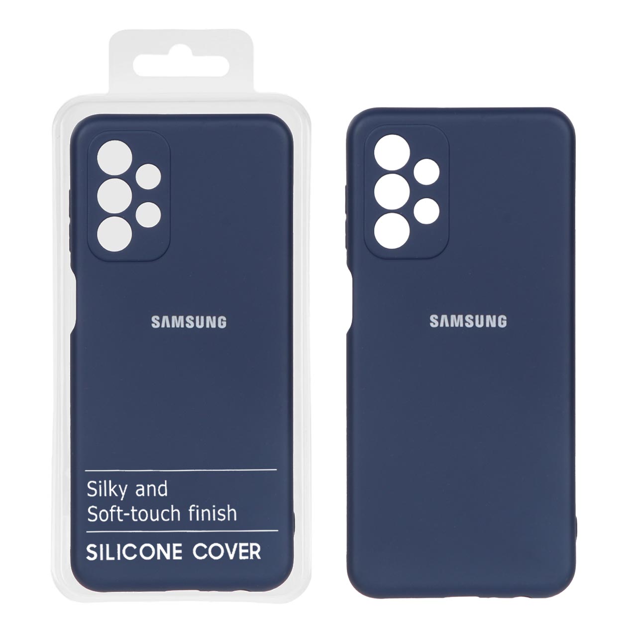 1204236 قاب نیو سیلیکون محافظ لنزدار Samsung Galaxy A23 - RFF - سرمه ای (پک دار) - تصویر 1