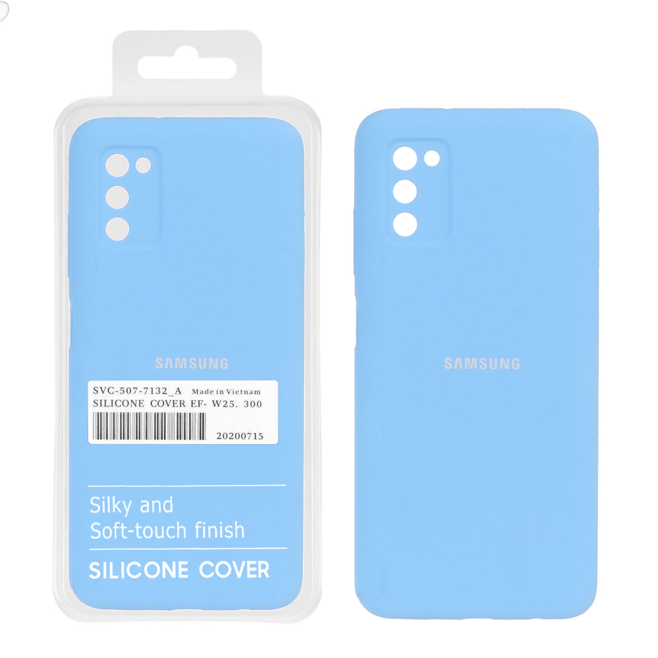 1216520 قاب سیلیکونی پاک کنی اورجینال درجه یک Samsung Galaxy A03s / A02s - آبی روشن (پک دار) - تصویر 1