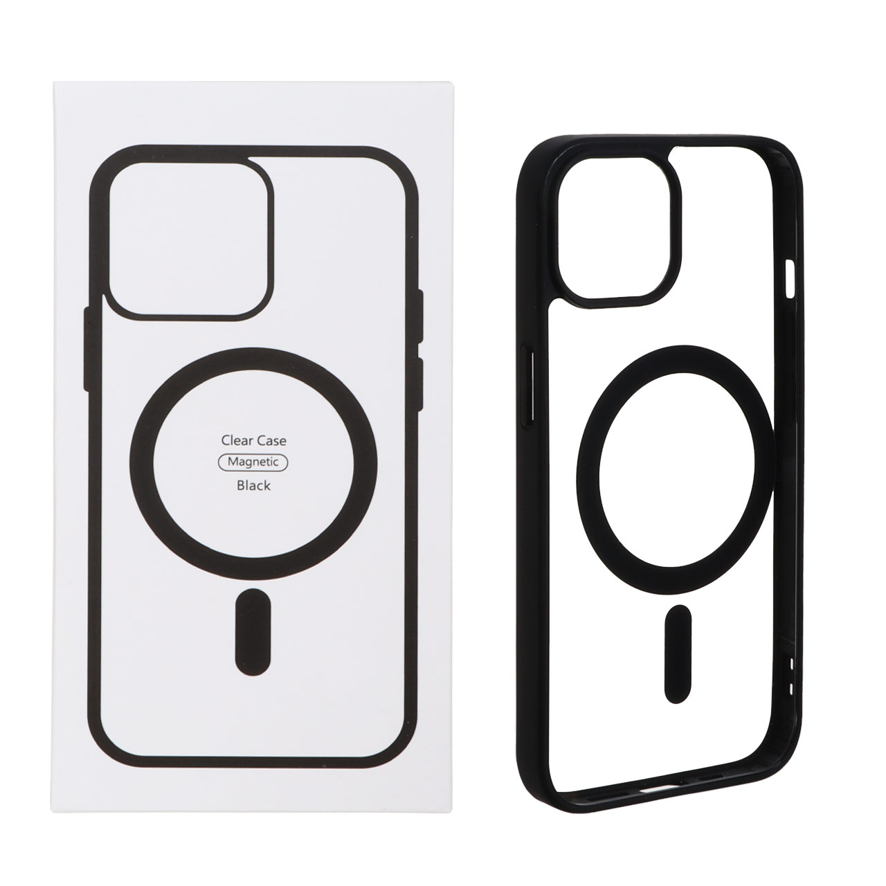 1231356 قاب شفاف Apple iPhone 13 / iPhone 14 با قابلیت شارژ MagSafe - مشکی (پک دار) - تصویر 1