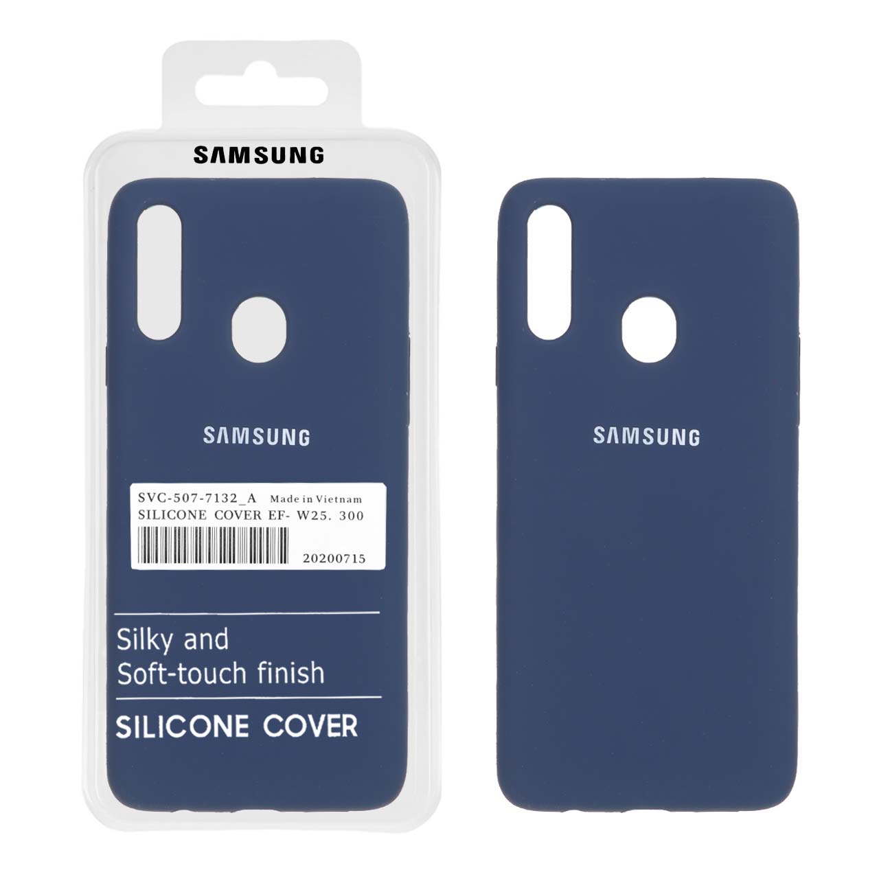 1242206 قاب سیلیکونی پاک کنی اورجینال درجه یک Samsung Galaxy A20s - سرمه ای (پک دار) - تصویر 1