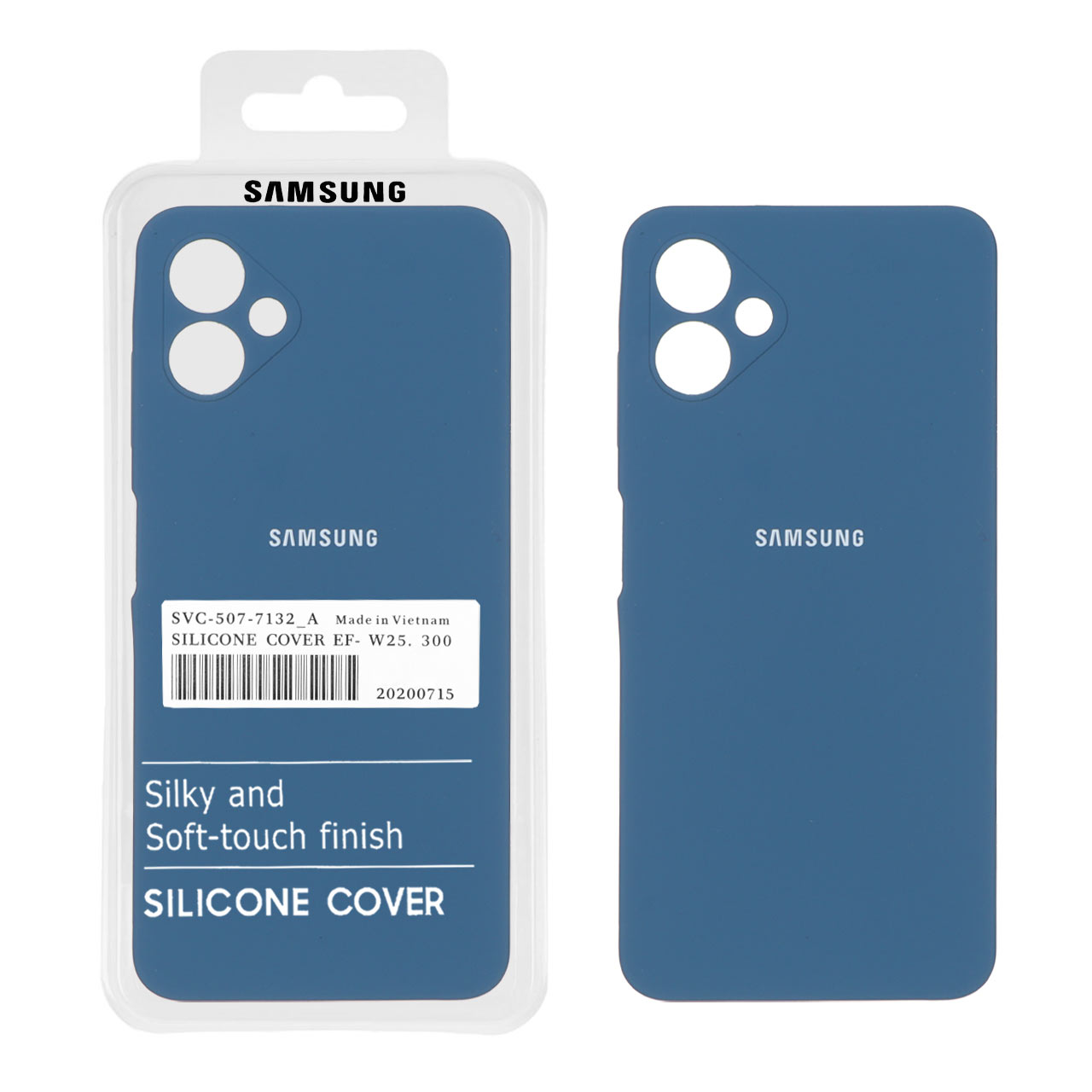 1246352 قاب سیلیکونی پاک کنی اورجینال درجه یک Samsung Galaxy A06 - آبی تیره (پک دار) - تصویر 1