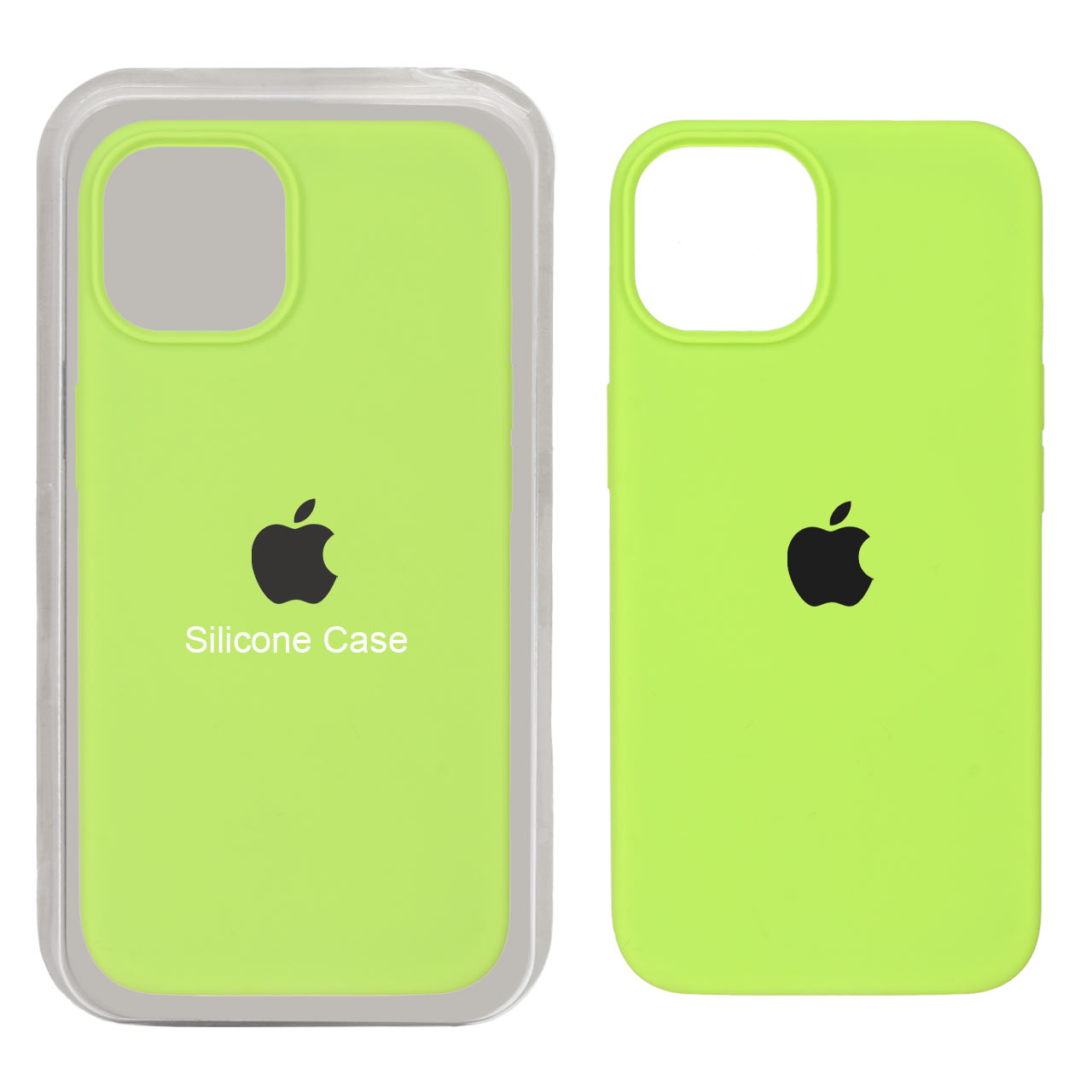 1294552 قاب سیلیکونی پاک کنی اورجینال Apple iPhone 13 / iPhone 14 - فسفری (پک اصلی) - تصویر 1