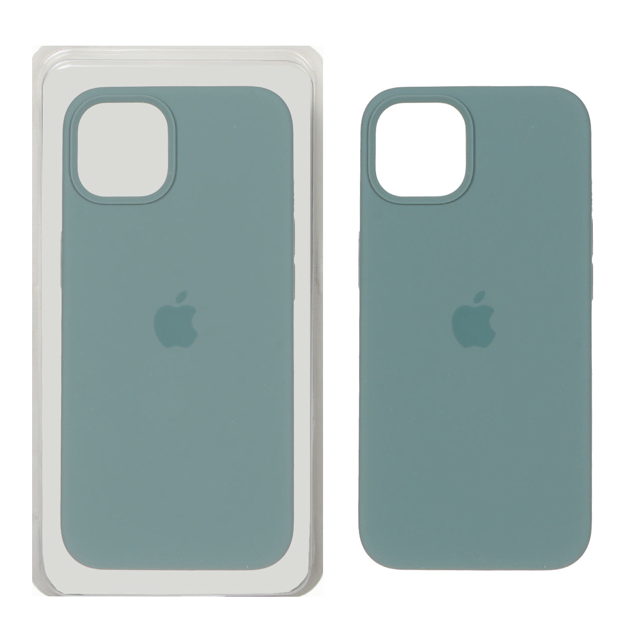 1295180 قاب سیلیکونی پاک کنی اورجینال Apple iPhone 13 / iPhone 14 - سبز دریایی (پک اصلی) - تصویر 1