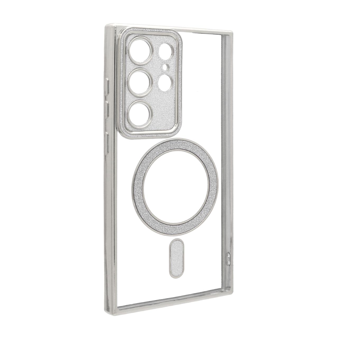 1309248 قاب الکترواستاتیک Magsafe اکلیلی Samsung Galaxy S23 Ultra - نقره ای - تصویر 1