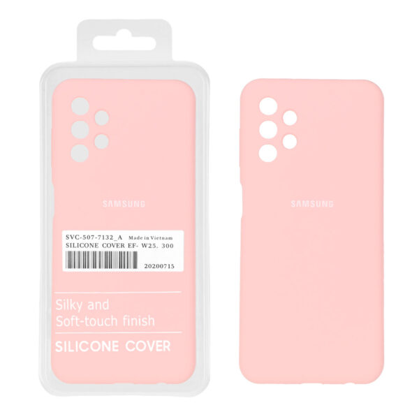 قاب سیلیکونی پاک کنی اورجینال درجه یک Samsung Galaxy A13 4G - گلبهی (پک دار)