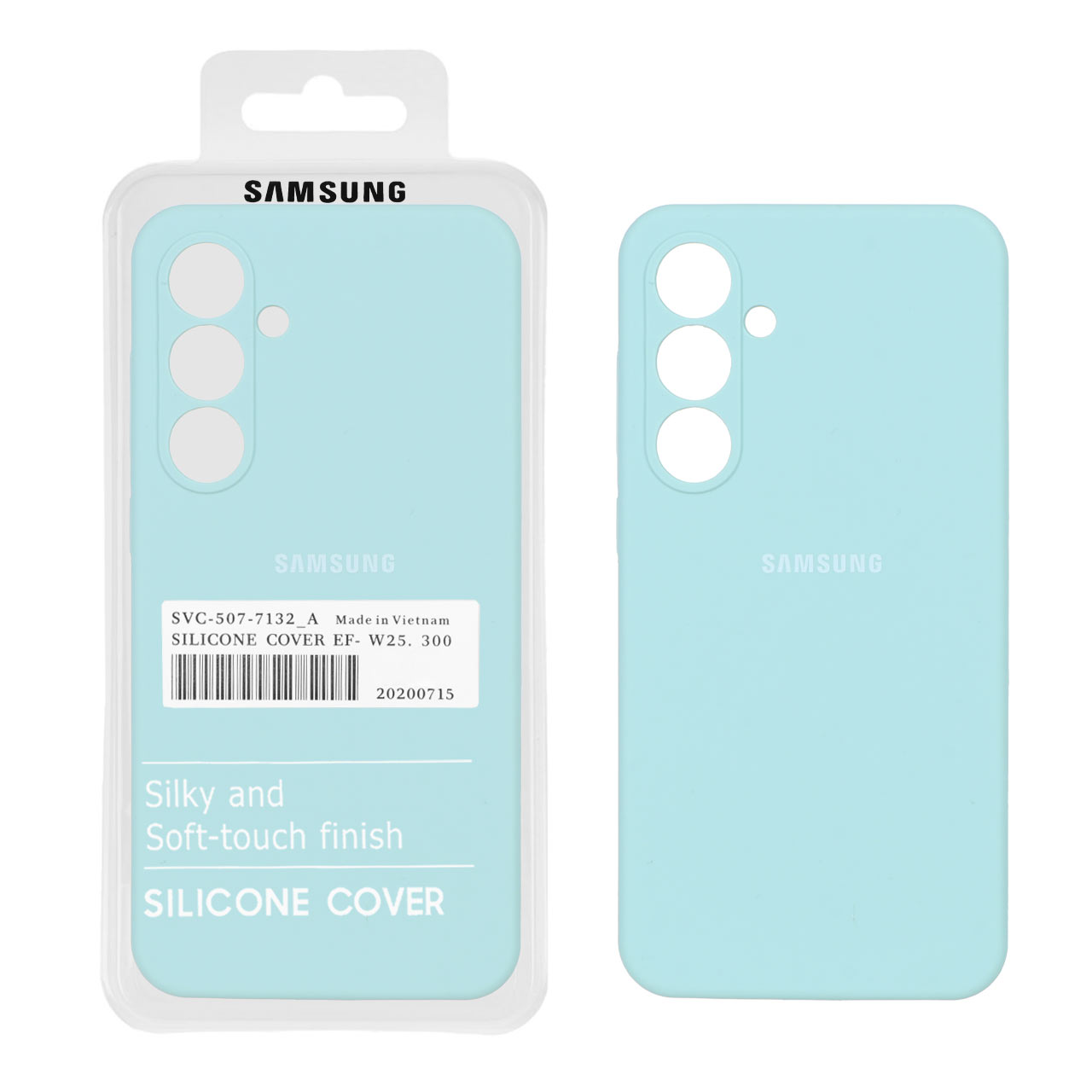 1353808 قاب سیلیکونی پاک کنی اورجینال درجه یک Samsung Galaxy S24 FE - سبز روشن (پک دار) - تصویر 1