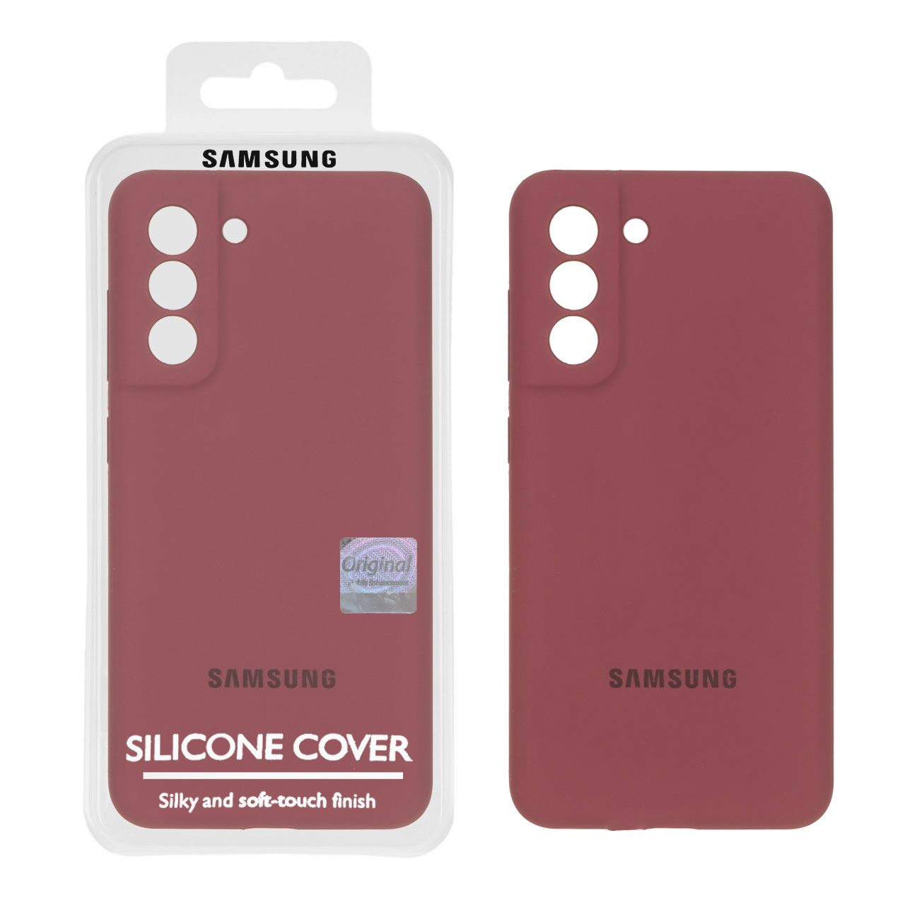 1380218 قاب سیلیکونی پاک کنی اورجینال Master Quality مدل Samsung Galaxy S21 FE - زرشکی (پک دار) - تصویر 1