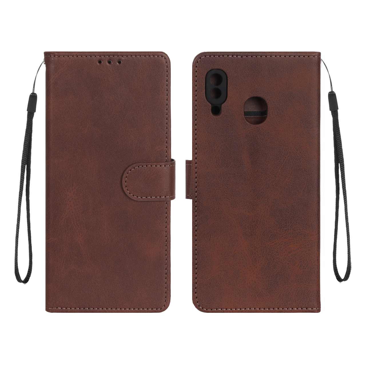 1388908 کیف موبایل مگنتی درجه یک MNC مدل Samsung Galaxy A30 / A20 - قهوه ای - تصویر 1