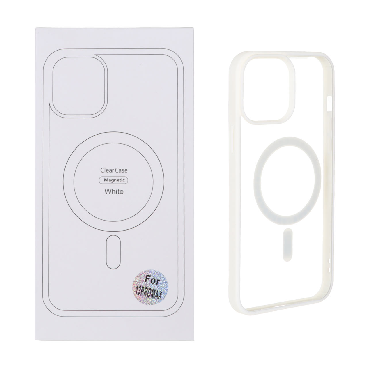 1399776 قاب شفاف Apple iPhone 13 Pro Max با قابلیت شارژ MagSafe - سفید (پک دار) - تصویر 1