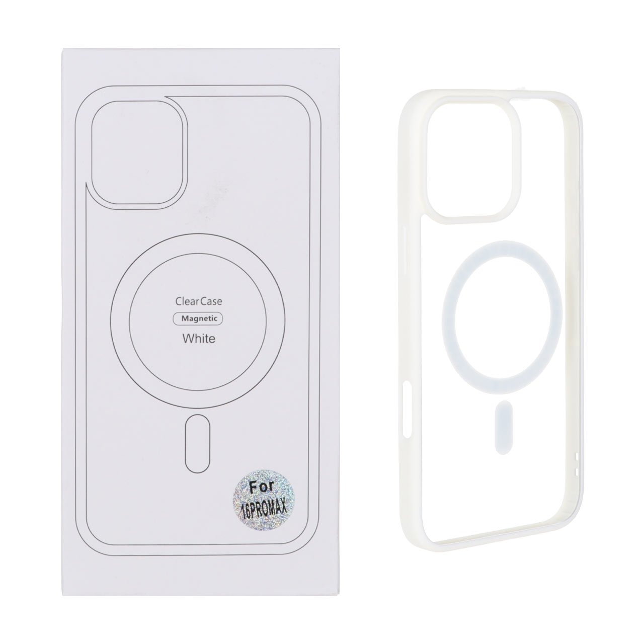 1399778 قاب شفاف Apple iPhone 16 Pro Max با قابلیت شارژ MagSafe - سفید (پک دار) - تصویر 1