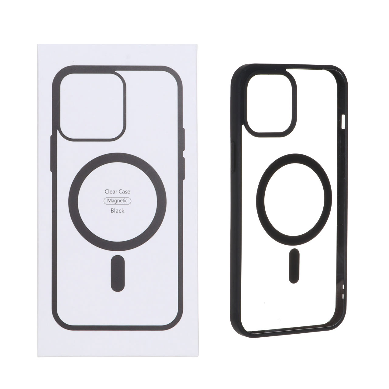 1413718 قاب شفاف Apple iPhone 15 / iPhone 14 / iPhone 13 با قابلیت شارژ MagSafe - مشکی (پک دار) - تصویر 1