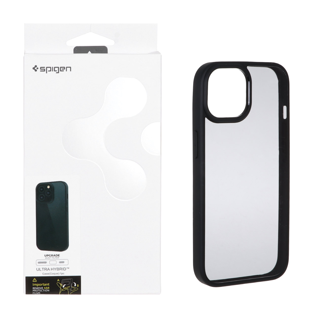 1414614 قاب اورجینال Spigen با توری اسپیکر فلزی Apple iPhone 15 / iPhone 14 / iPhone 13 - مشکی (پک دار) - تصویر 1