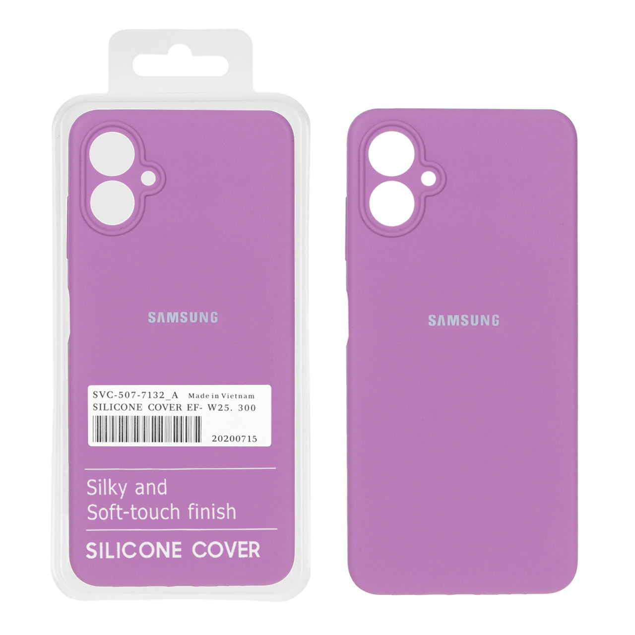 1435076 قاب سیلیکونی پاک کنی اورجینال درجه یک Samsung Galaxy A06 - ارغوانی (پک دار) - تصویر 1