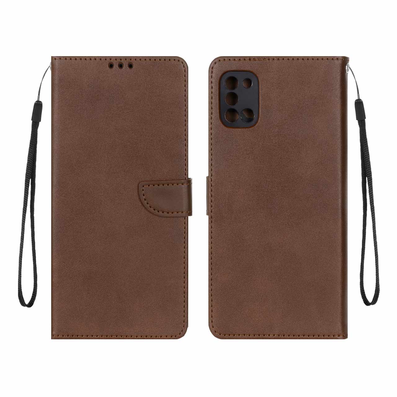 1449230 کیف چرمی موبایل مگنتی محافظ لنزدار Samsung Galaxy A31 - قهوه ای - تصویر 1