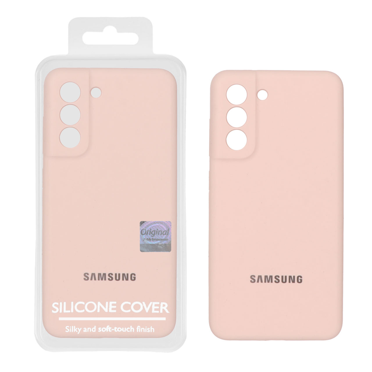 1480286 قاب سیلیکونی پاک کنی اورجینال Master Quality مدل Samsung Galaxy S21 FE - کرم نارنجی (پک دار) - تصویر 1