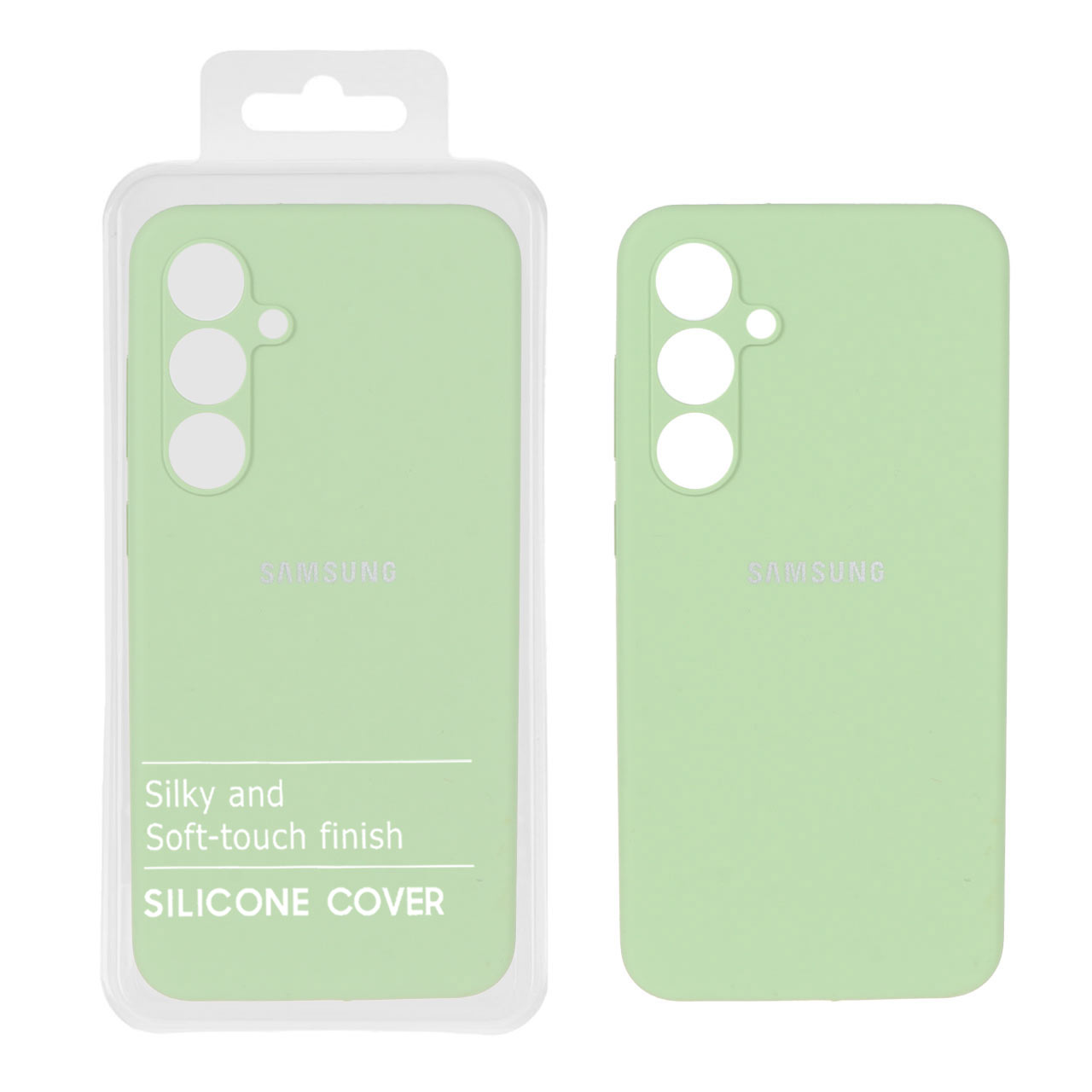 1521200 قاب سیلیکونی پاک کنی اورجینال درجه یک Samsung Galaxy S24 FE - سبز مغز پسته ای (پک دار) - NTC - تصویر 1