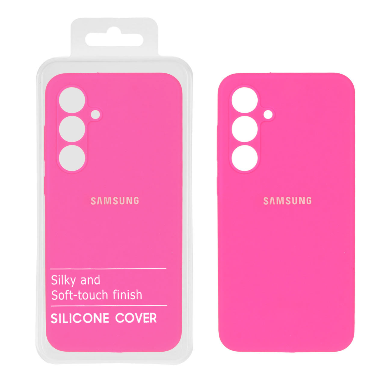 1521212 قاب سیلیکونی پاک کنی اورجینال درجه یک Samsung Galaxy S24 FE - صورتی فانتزی (پک دار) - NTC - تصویر 1