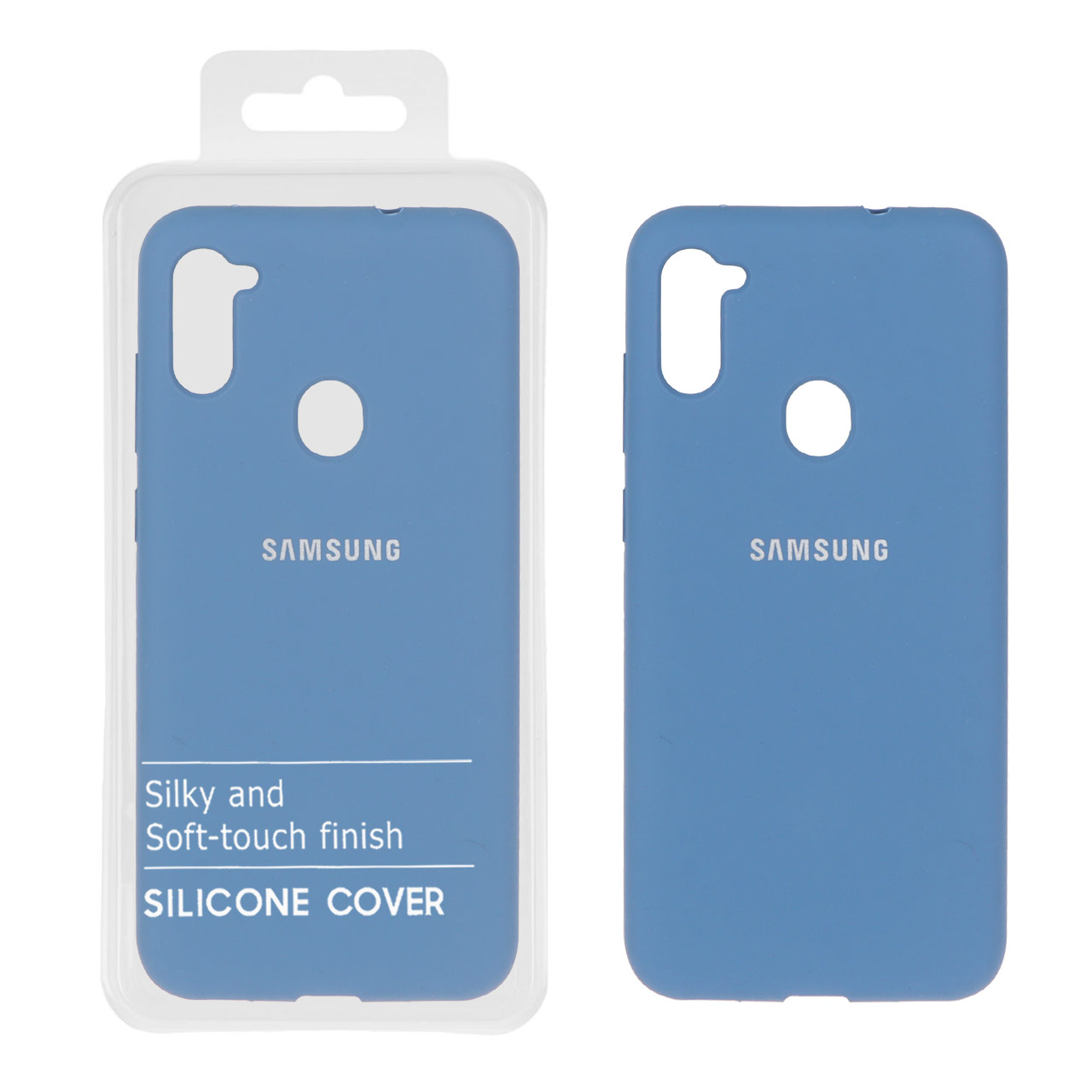 1521432 قاب سیلیکونی پاک کنی اورجینال درجه یک Samsung Galaxy A11 / M11 - آبی تیره (پک دار) - NTC - تصویر 1