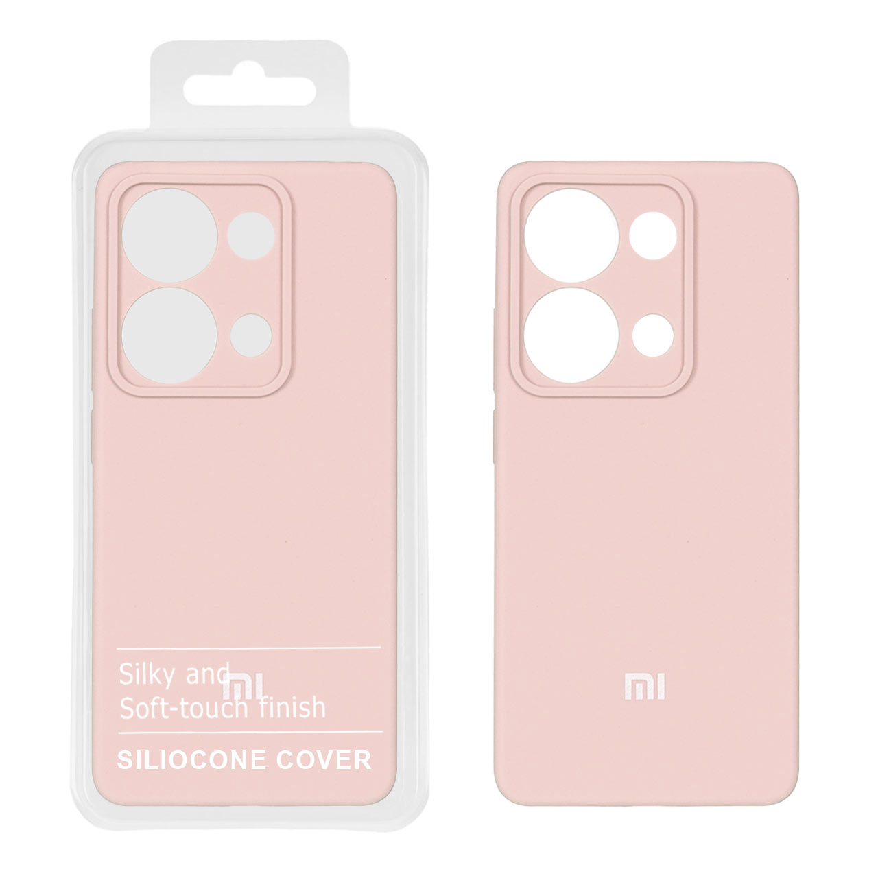 1521510 قاب سیلیکونی پاک کنی اورجینال درجه یک Xiaomi Redmi Note 14S / Note 13 Pro 4G / Poco M6 Pro 4G - کرم نارنجی (پک دار) - NTC - تصویر 1