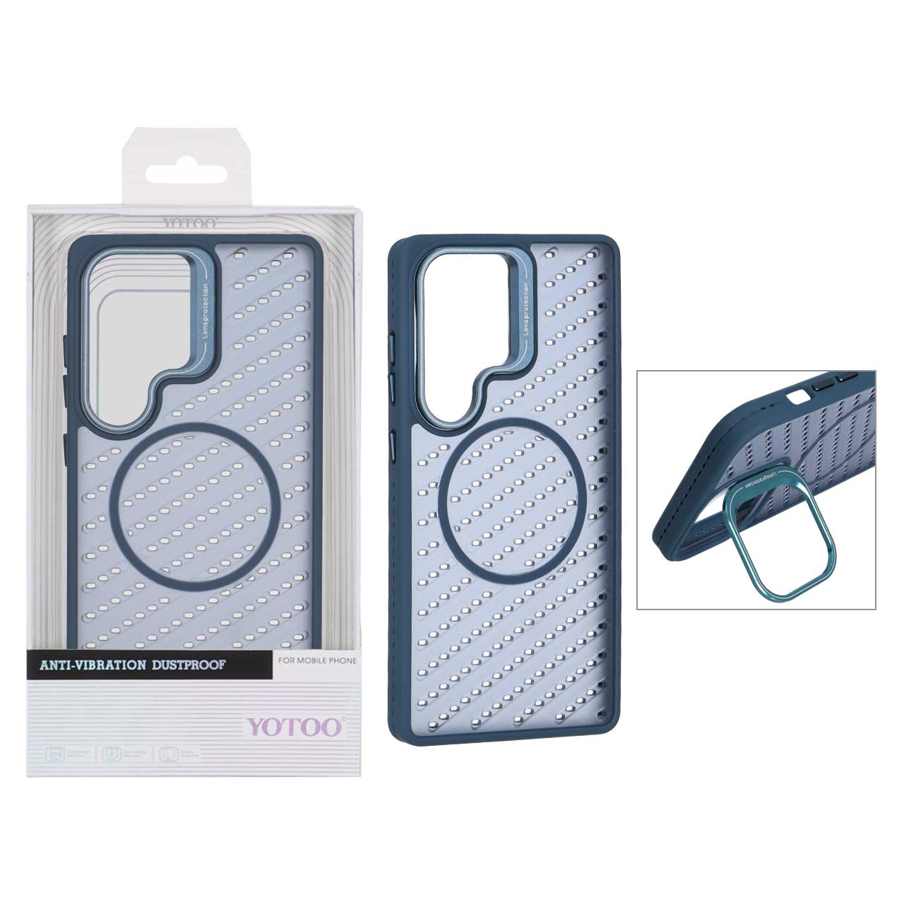 1538668 قاب اورجینال Yotoo مات MagSafe استندشو Samsung Galaxy S25 Ultra - سرمه ای (پک دار) - NTC - تصویر 1