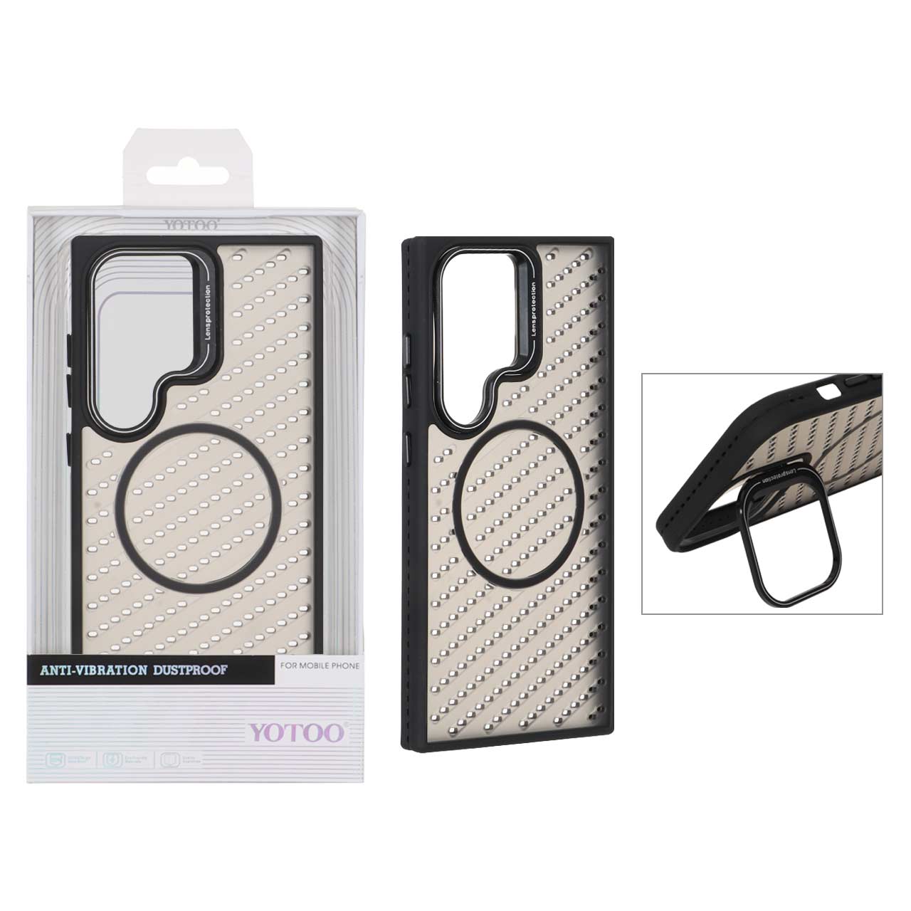 1538674 قاب اورجینال Yotoo مات MagSafe استندشو Samsung Galaxy S24 Ultra - مشکی (پک دار) - NTC - تصویر 1