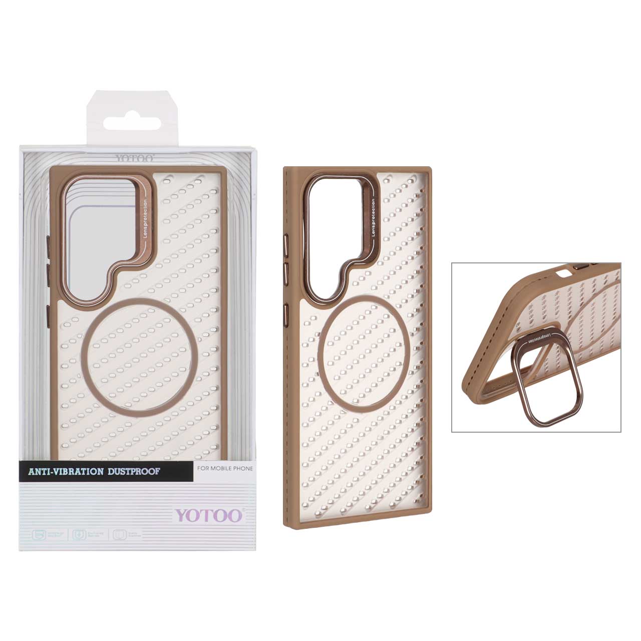 1538678 قاب اورجینال Yotoo مات MagSafe استندشو Samsung Galaxy S24 Ultra - نسکافه ای (پک دار) - NTC - تصویر 1