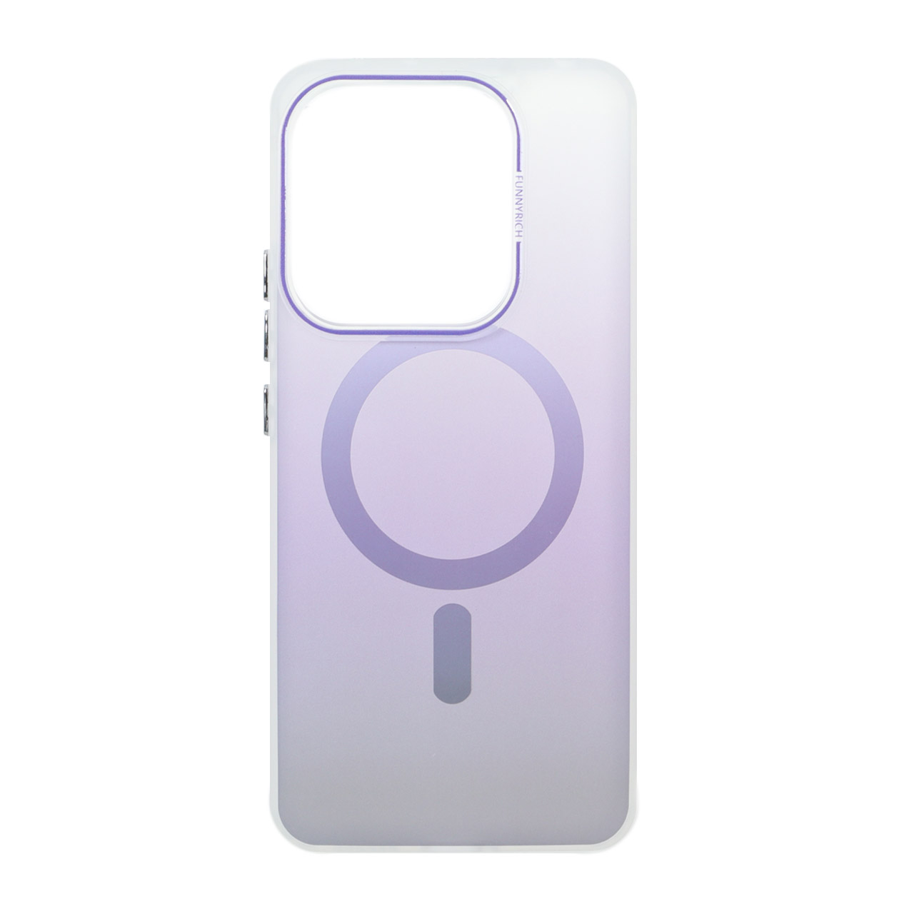 1573658 قاب مات Funnyrich دو رنگ طرح مگ سیف Xiaomi Redmi Note 14 4G - بنفش - تصویر 1