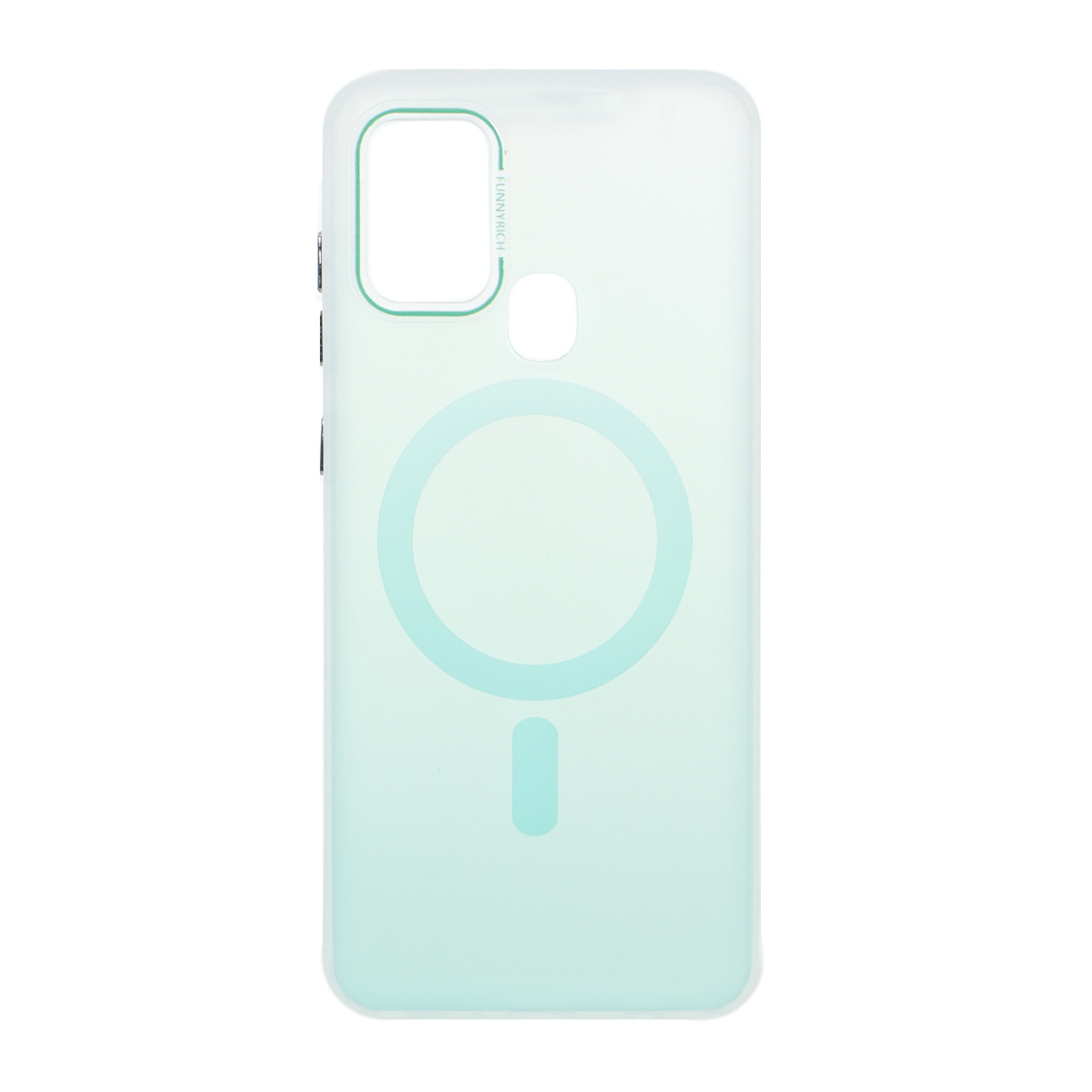 1573856 قاب مات Funnyrich دو رنگ طرح مگ سیف Samsung Galaxy A21s - سبز روشن - تصویر 1