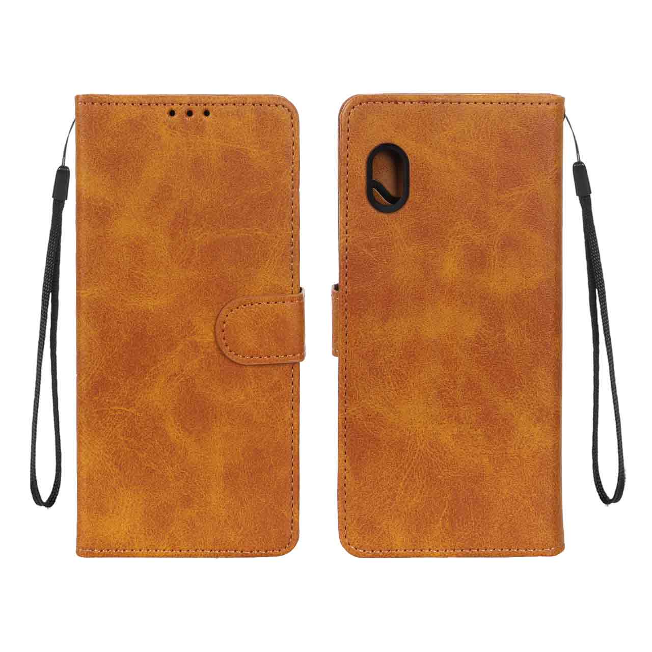 1574654 کیف موبایل مگنتی درجه یک MNC مدل Samsung Galaxy A01 Core - عسلی - تصویر 1