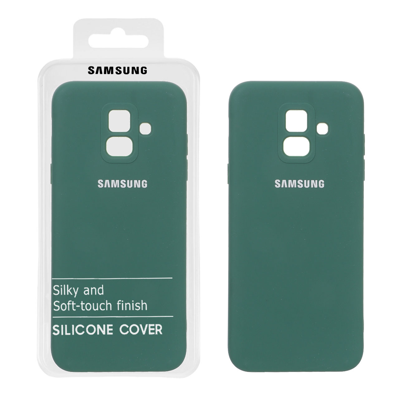 1574882 قاب نیو سیلیکون محافظ لنزدار Samsung Galaxy A6 - RFF - سبز (پک دار) - تصویر 1