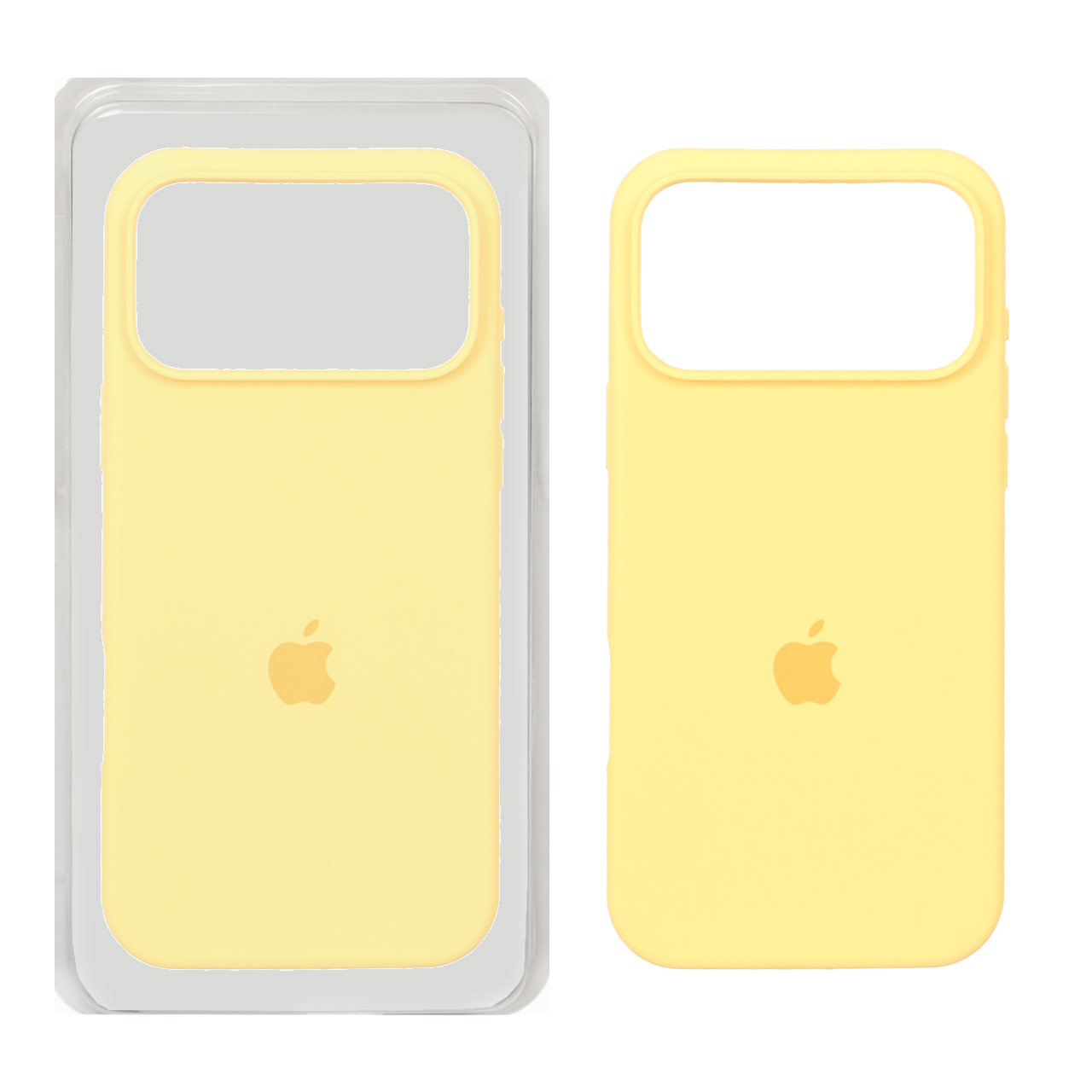 1576744 قاب سیلیکونی پاک کنی اورجینال Apple iPhone 17 Pro Max - زرد (پک اصلی) - تصویر 1