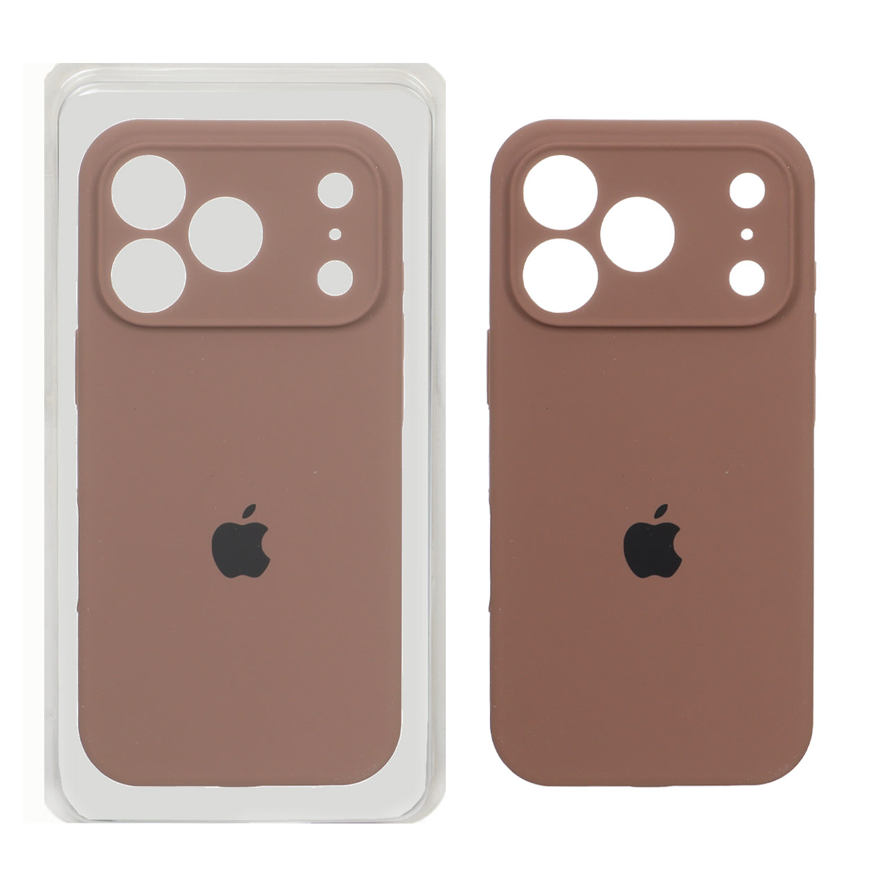 1577442 قاب سیلیکونی پاک کنی محافظ لنزدار اورجینال Apple iPhone 17 Pro - قهوه ای (پک اصلی) - تصویر 1