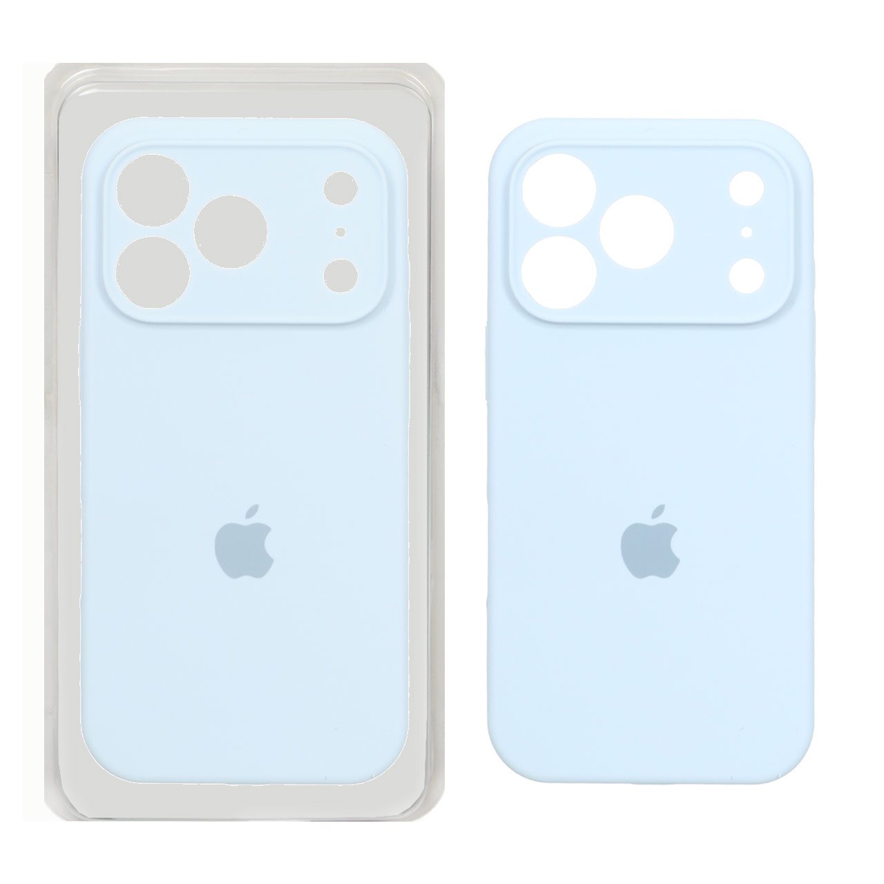 1577444 قاب سیلیکونی پاک کنی محافظ لنزدار اورجینال Apple iPhone 17 Pro - آبی آسمانی (پک اصلی) - تصویر 1