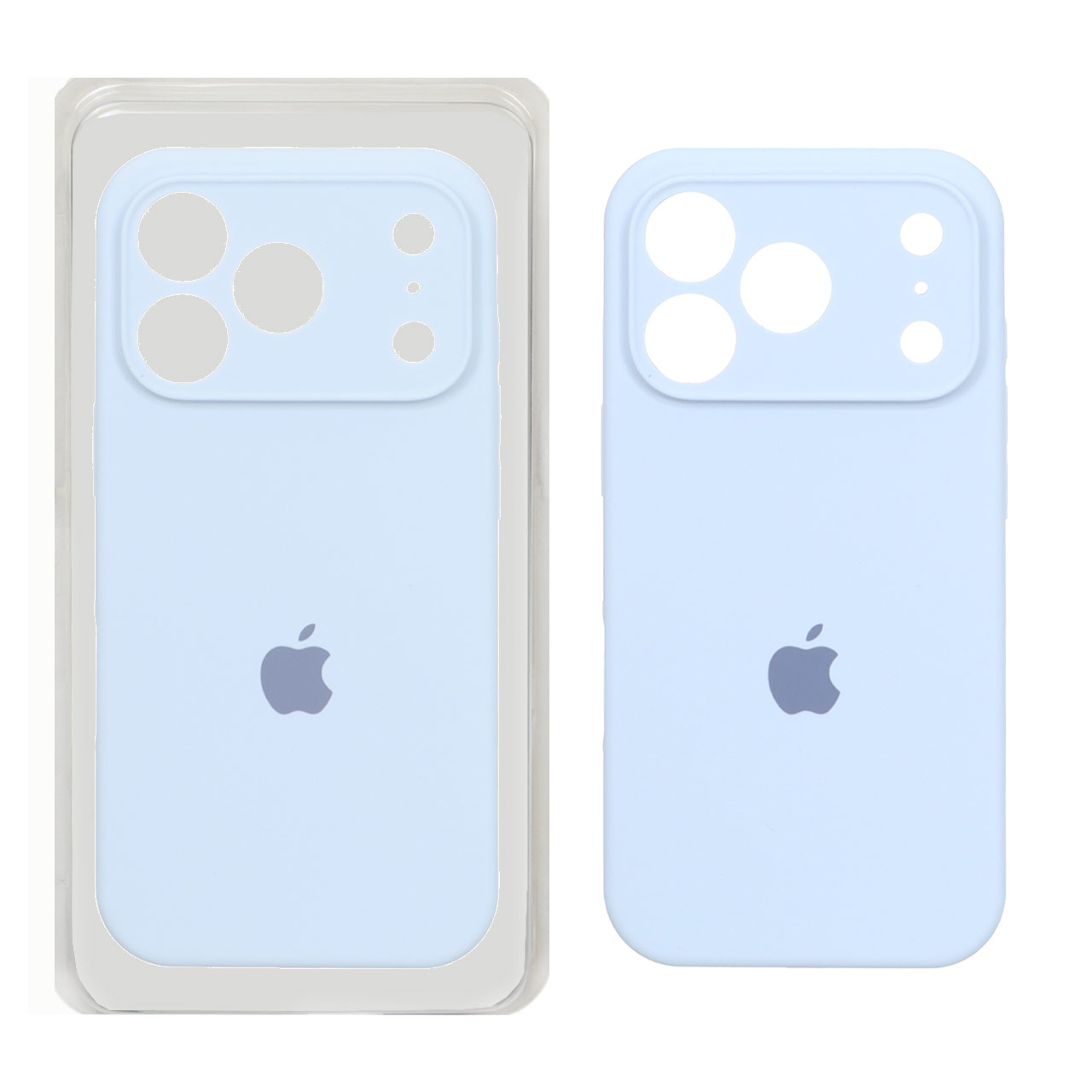 1577450 قاب سیلیکونی پاک کنی محافظ لنزدار اورجینال Apple iPhone 17 Pro - آبی کبریتی (پک اصلی) - تصویر 1