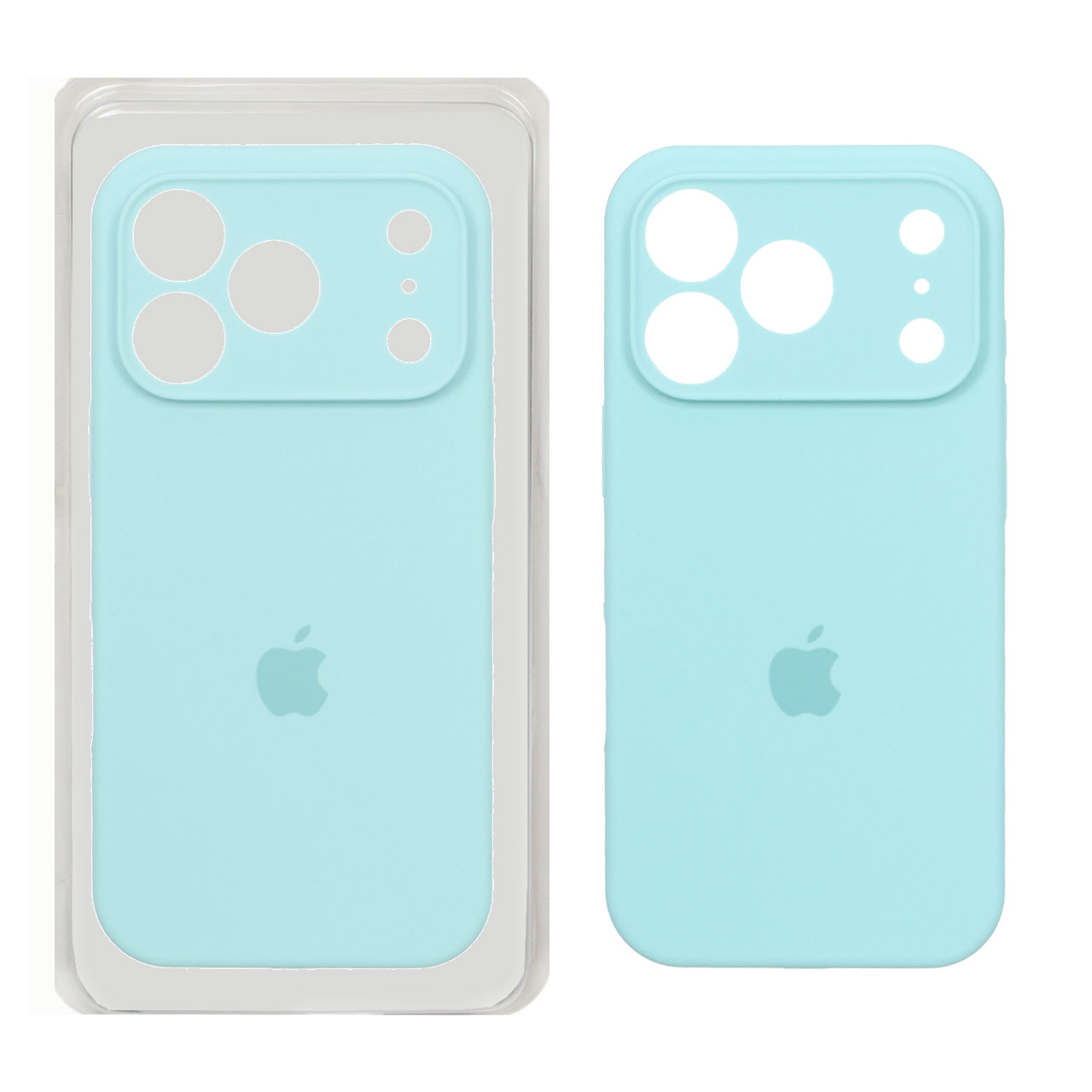 1577472 قاب سیلیکونی پاک کنی محافظ لنزدار اورجینال Apple iPhone 17 Pro - فیروزه ای (پک اصلی) - تصویر 1