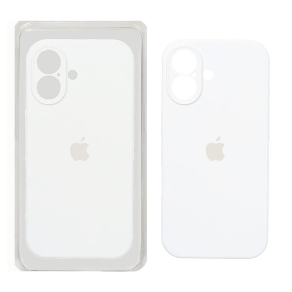 قاب سیلیکونی پاک کنی محافظ لنزدار اورجینال Apple iPhone 17 - سفید (پک اصلی)