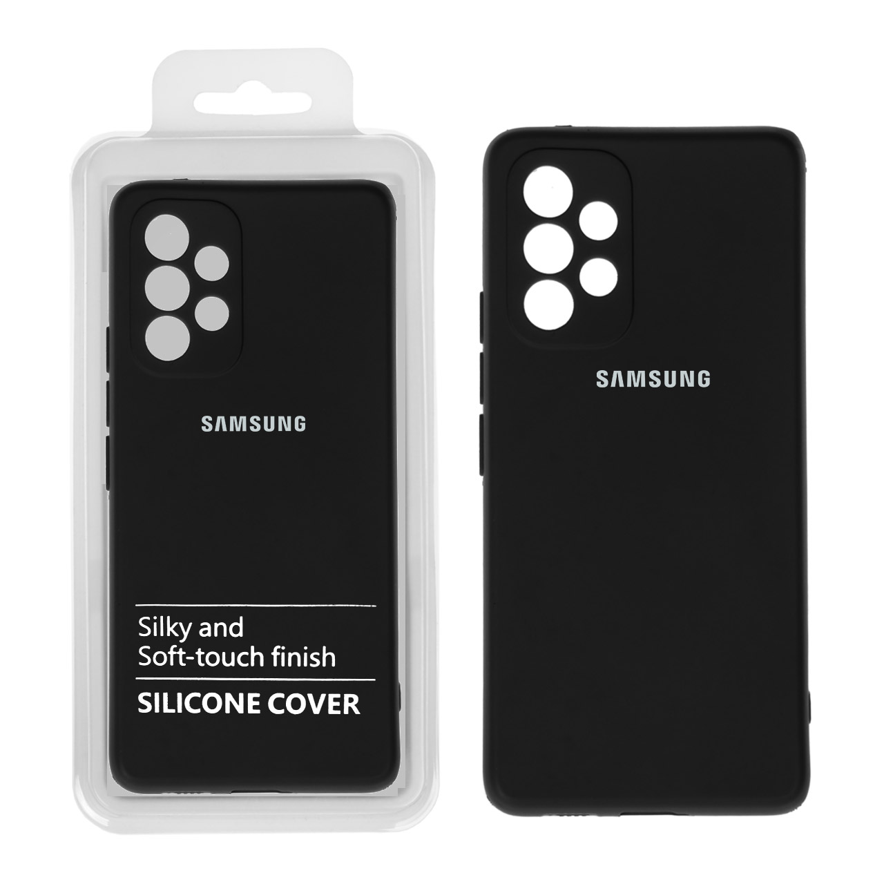 691460 قاب نیو سیلیکون محافظ لنزدار Samsung A53 - RFF مشکی (پک دار) - تصویر 1