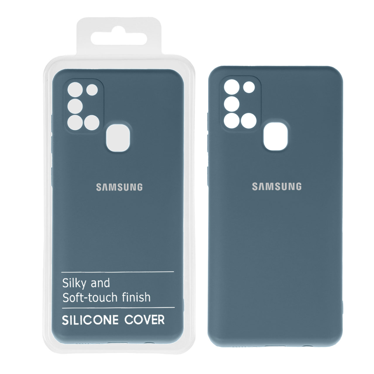 705930 قاب نیو سیلیکون محافظ لنزدار Samsung A21S - RFF - فیلی (پک دار) - تصویر 1