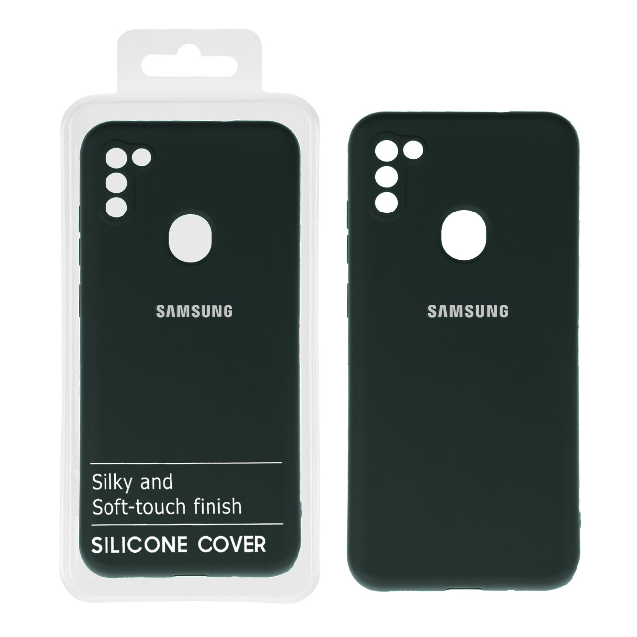 705956 قاب نیو سیلیکون محافظ لنزدار Samsung A11 / M11 - RFF - سبز تیره (پک دار) - تصویر 1