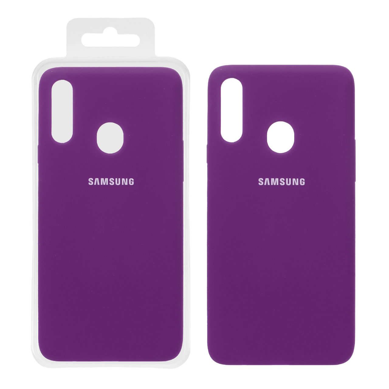 810940 قاب سیلیکونی پاک کنی اورجینال درجه یک Samsung A20S - ارغوانی (پک دار) - تصویر 1