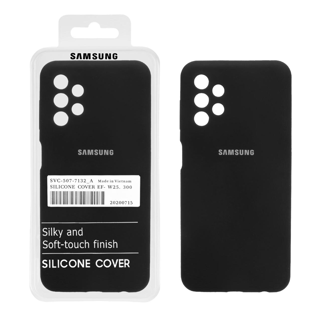 811044 قاب سیلیکونی پاک کنی اورجینال درجه یک Samsung A13-4G - مشکی (پک دار) - تصویر 1